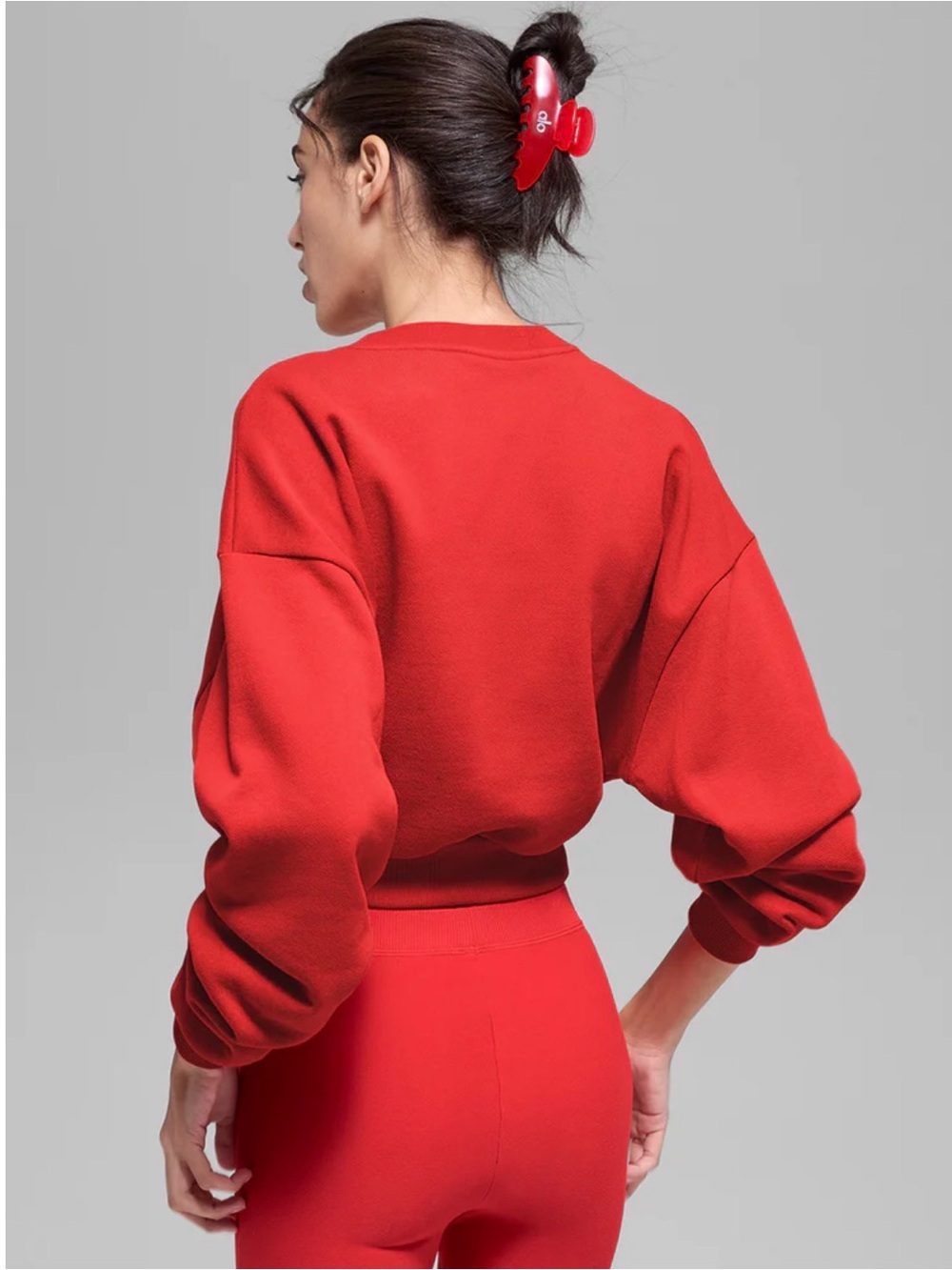 ALO Yoga Red Crewneck Sweatshirt - Picture 4 of 4
